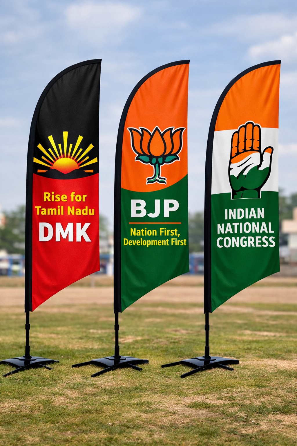 How Feather Flags Help Political Parties Gain Visibility in Tamil Nadu