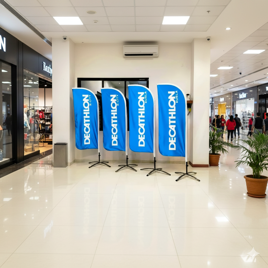 10Ft Feather Flag | Both Side Printing | With Sand Bag | Outdoor Advertising